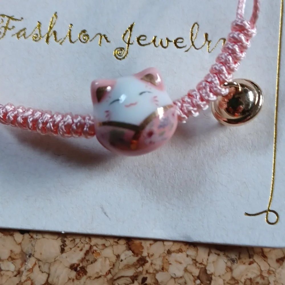 *3 for $20 ITEM* Pink Lucky cat  bracelet, one size, NWT